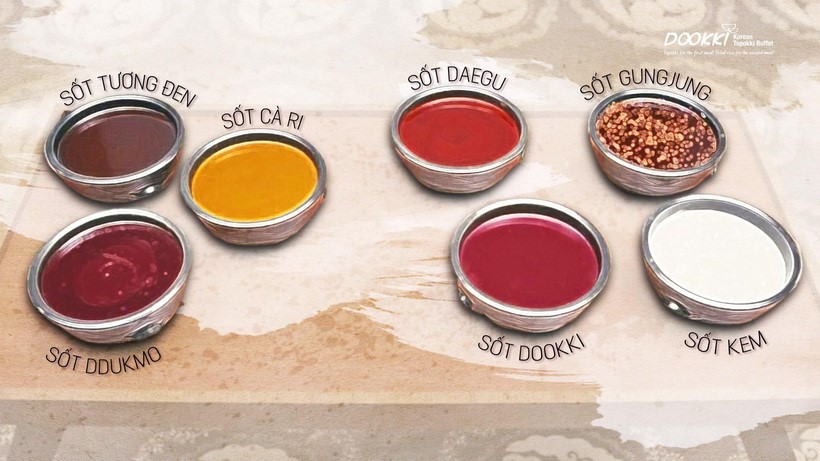 Menu Nước chấm tại Dookki